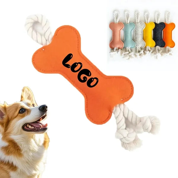 Felt Bone Shaped Dog Chew Toy