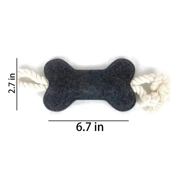 Felt Bone Shaped Dog Chew Toy