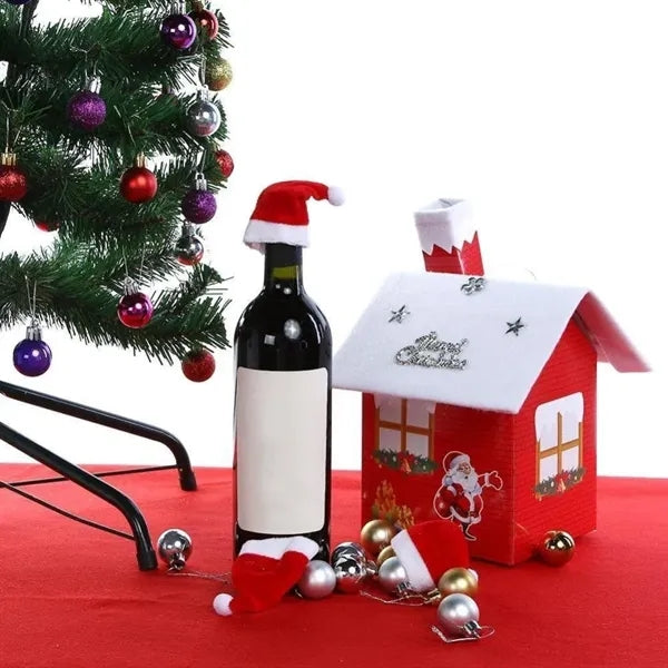 Mini Santa Hats, Cup Bottle Covers