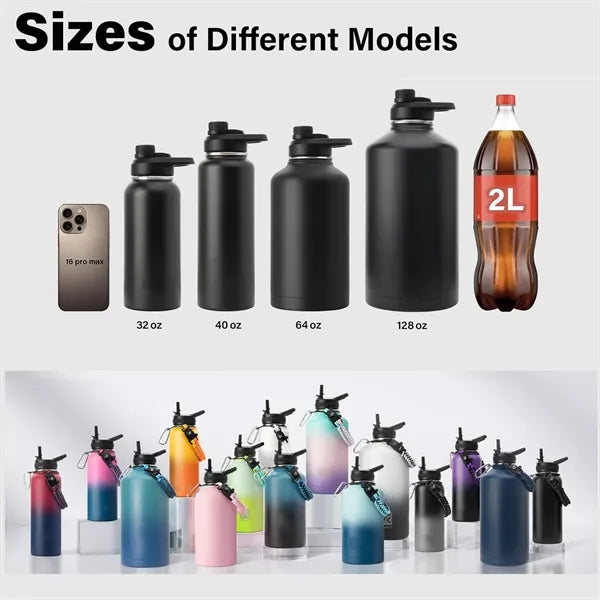 64 oz Insulated Water Bottle Gift Set