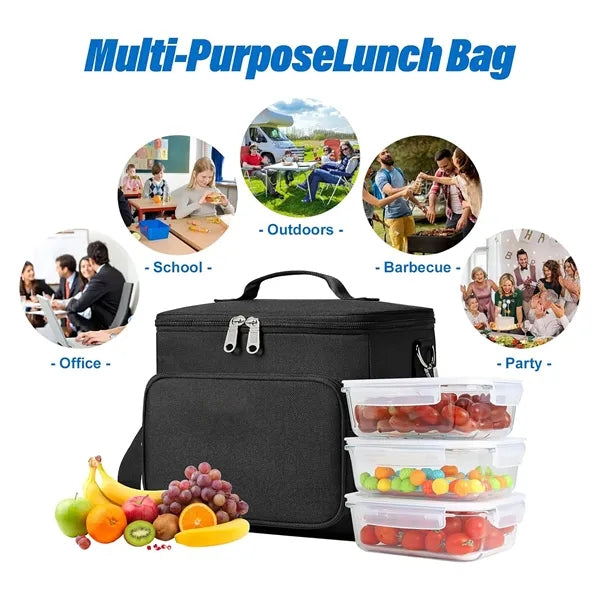 Insulated Lunch Tote-Thermal Food Container-Portable Coo