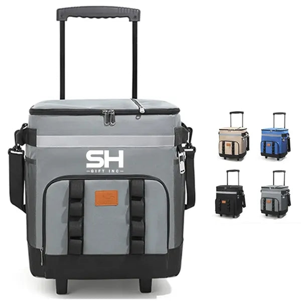 Portable Cooler With Wheels And Handle