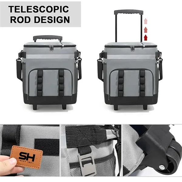 Portable Cooler With Wheels And Handle