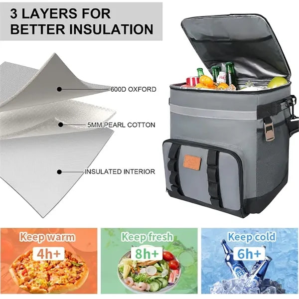 Portable Cooler With Wheels And Handle