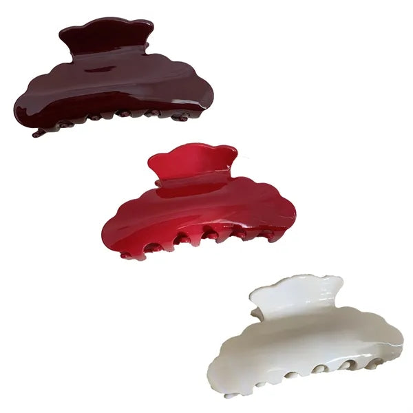 Fashion Girl Solid Color 3.43Inch Cloud Acetate Hair Clip