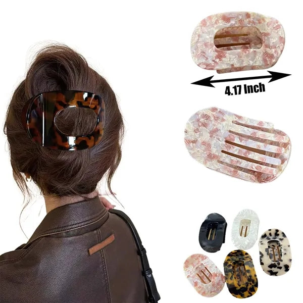 Fashion Colorful 4.17Inch Large Oval Acetate Hair Clip