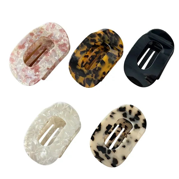 Fashion Colorful 4.17Inch Large Oval Acetate Hair Clip