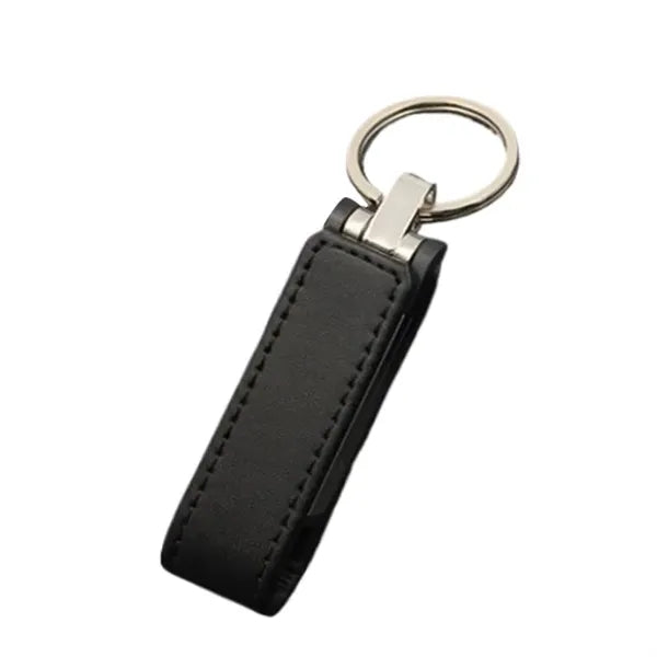 128G Pu Leather Flash Drive Keychain