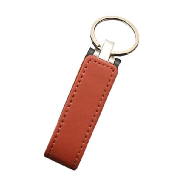 128G Pu Leather Flash Drive Keychain