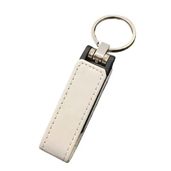 128G Pu Leather Flash Drive Keychain