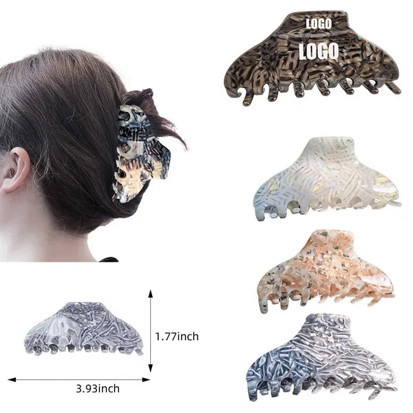 Fashion Colorful 3.93Inch Large Triangle Acetate Hair Clip