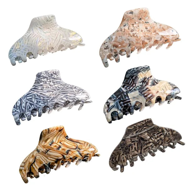 Fashion Colorful 3.93Inch Large Triangle Acetate Hair Clip