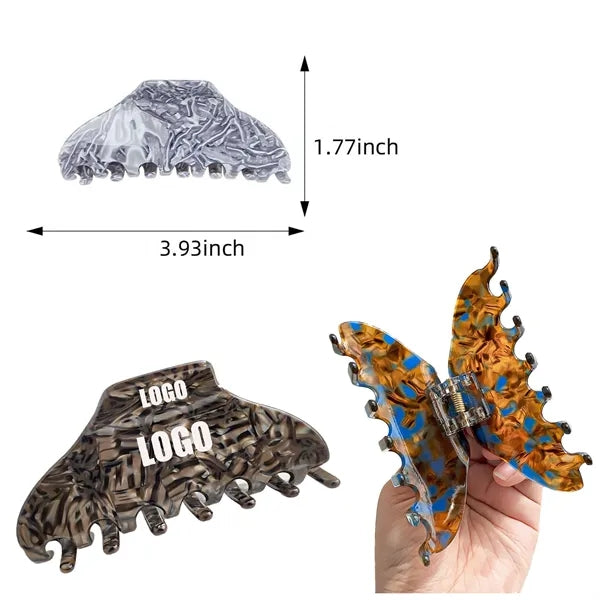 Fashion Colorful 3.93Inch Large Triangle Acetate Hair Clip