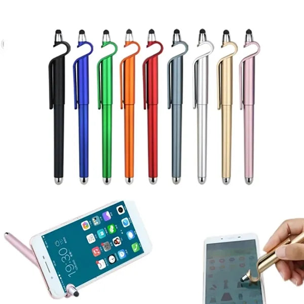 Multipurpose Ballpoint Touch Screen Pen With Phone Holder
