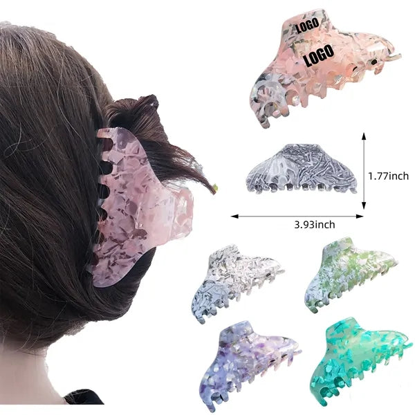 Sweet Colorful 3.93Inch Large Triangle Acetate Hair Clip