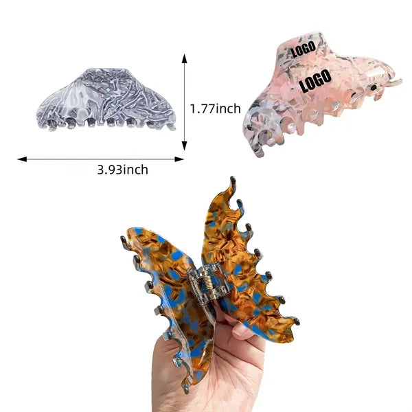 Sweet Colorful 3.93Inch Large Triangle Acetate Hair Clip