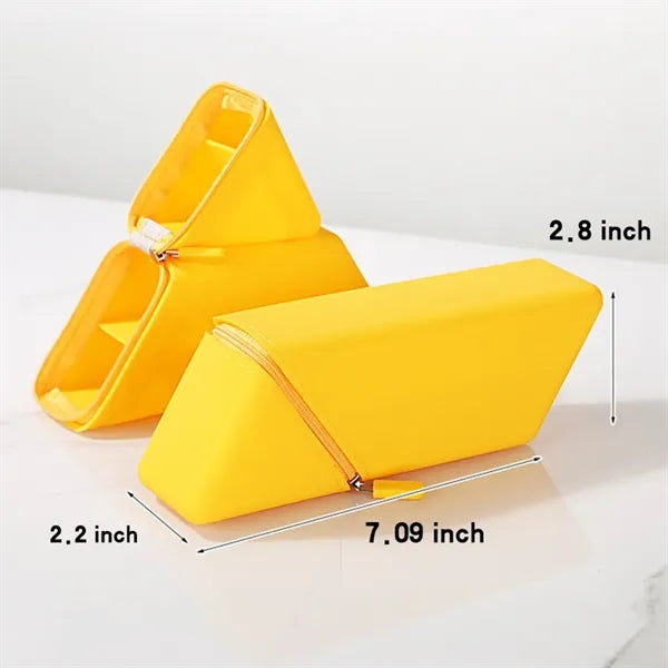 Large-Capacity Silicone Pencil Case Travel Makeup Brush Hold