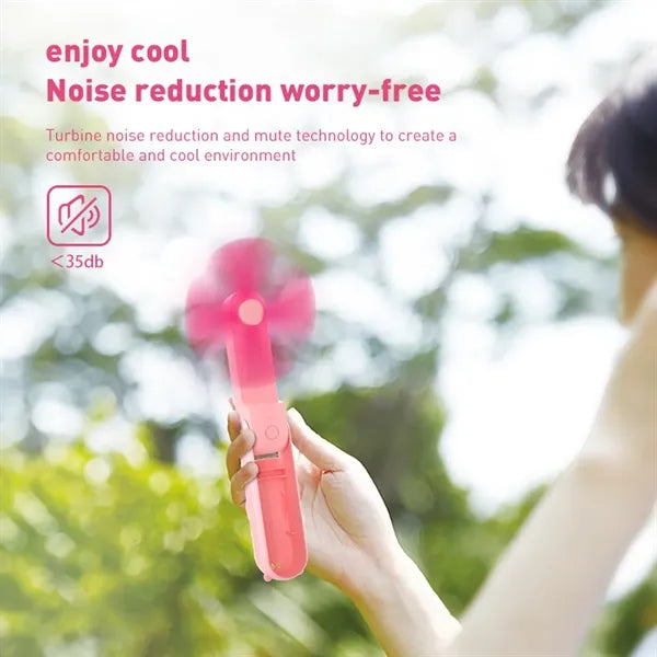 Pocket-Sized Portable USB Rechargeable Folding Handheld Fan