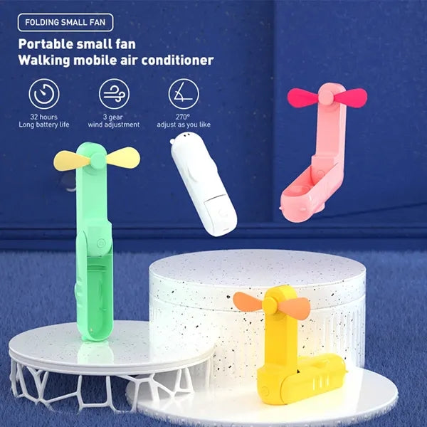 Pocket-Sized Portable USB Rechargeable Folding Handheld Fan
