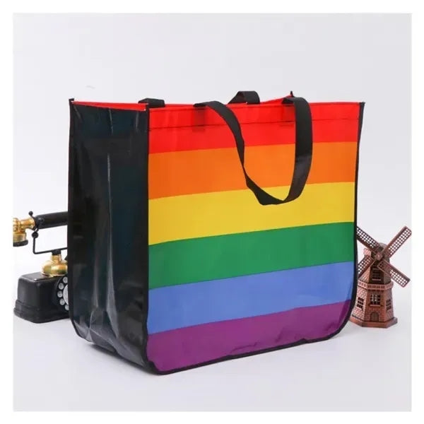 Rainbow Laminated Non Woven Tote Bag