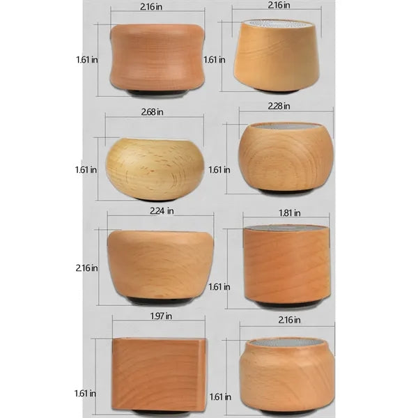 Multifunctional Wood Grain Portable Bluetooth Speaker