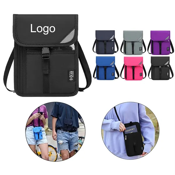 RFID Blocking Crossbody Neck Pouch