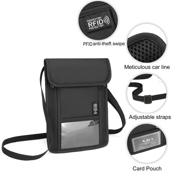 RFID Blocking Crossbody Neck Pouch