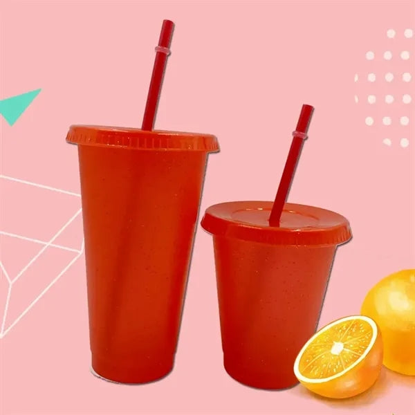 24 Oz Water Bottle Travel Mug Cup With Lids And Straws