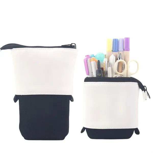Multifunctional PU Corduroy Retractable Pencil Case