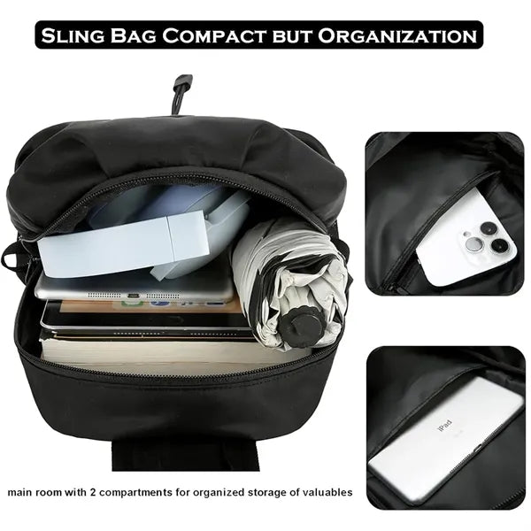 Waterproof Chest Bag with Bottle Pocket for Casual Travel
