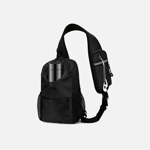 Waterproof Chest Bag with Bottle Pocket for Casual Travel