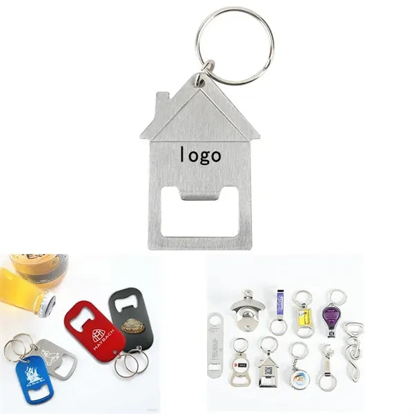 House Shaped Bottle Opener Keychain
