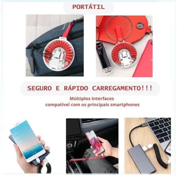3-Port Foldable Charging Case for Multi Electronic Devices