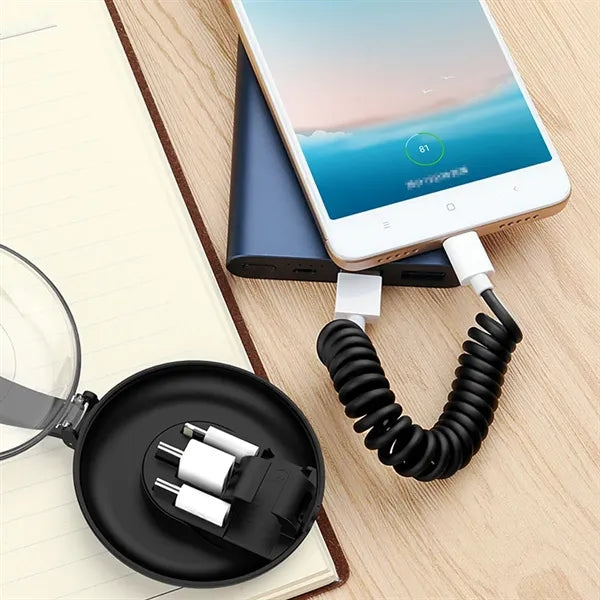 3-Port Foldable Charging Case for Multi Electronic Devices