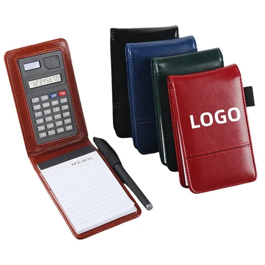 Leather A7 Multifunctional Calculator Notepad