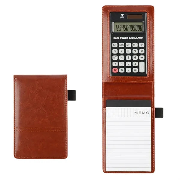 Leather A7 Multifunctional Calculator Notepad