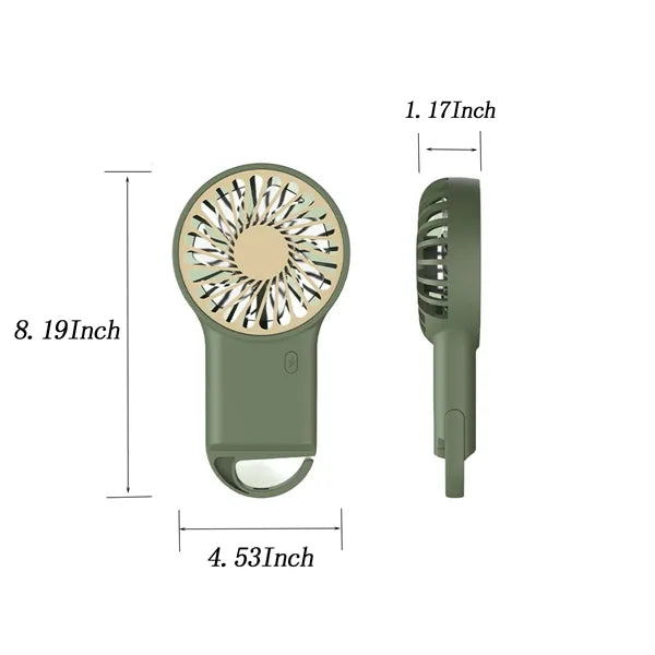 Compact Cooling Fan with Hook & Type-C Charging