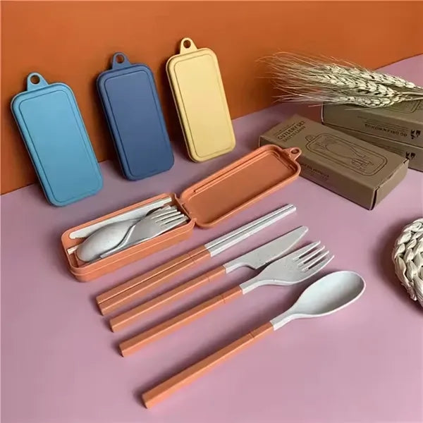 Portable Wheat Straw Cutlery Set