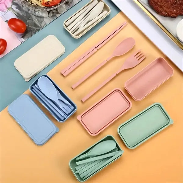 Portable Wheat Straw Cutlery Set