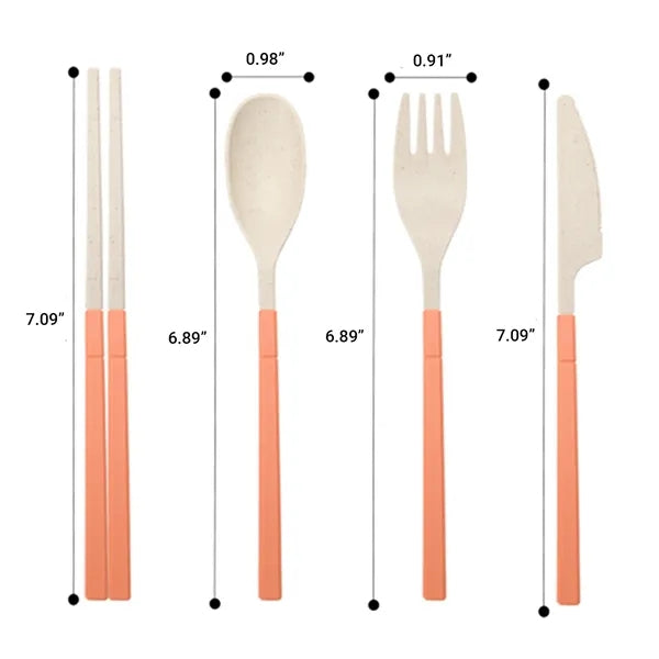 Portable Wheat Straw Cutlery Set