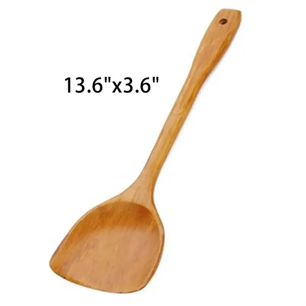Long Handle Wooden Spatula For Kitchen