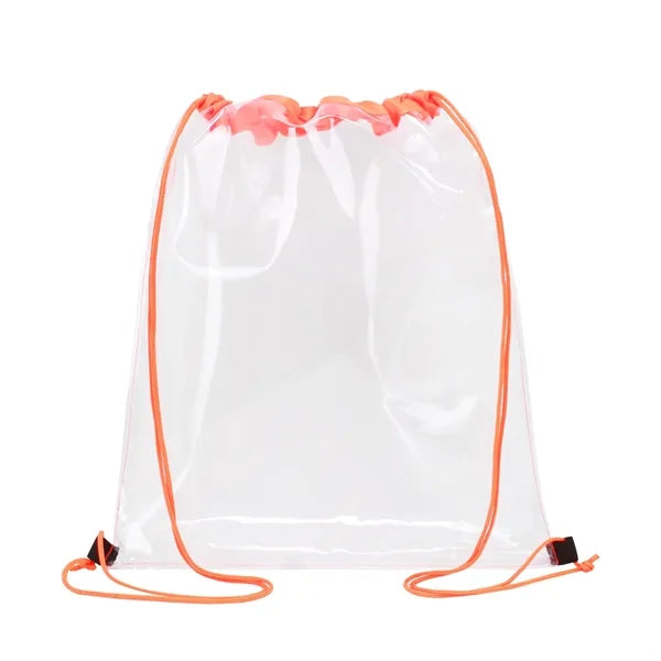 Clear PVC Drawstring Backpack