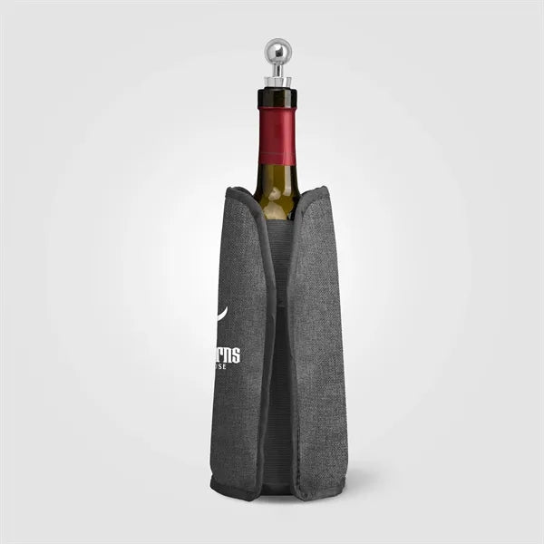 Nest Recycled Polyester Heathered Wine Bottle Cooler