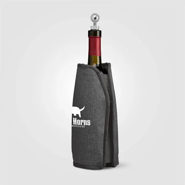 Nest Recycled Polyester Heathered Wine Bottle Cooler