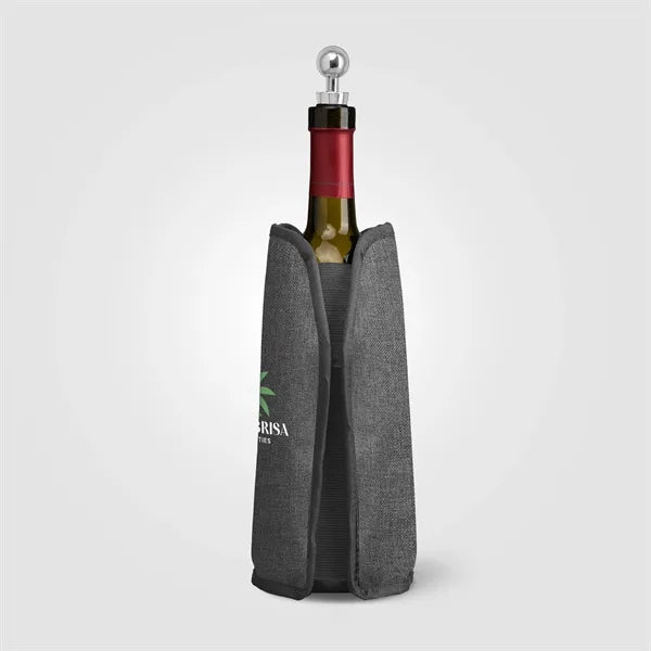 Nest Recycled Polyester Heathered Wine Bottle Cooler-Heat Tr