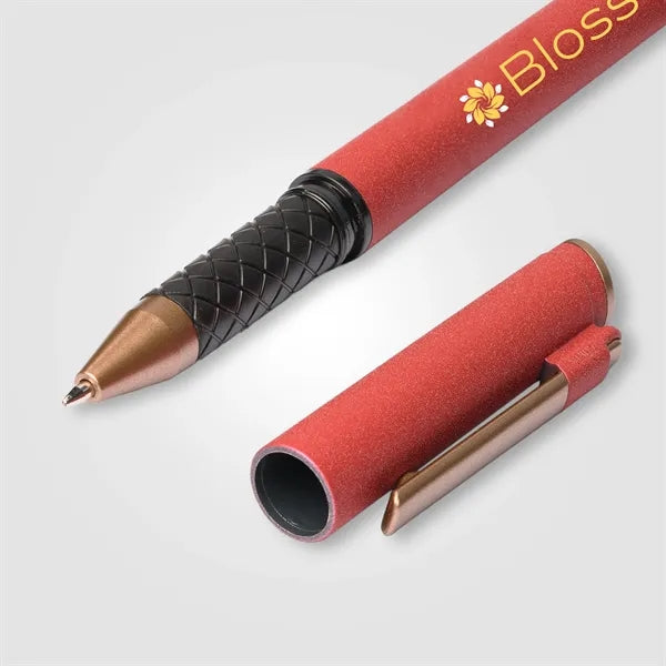 York Recycled Plastic Bronze Trim Stylus Gel Pen-ColorJet