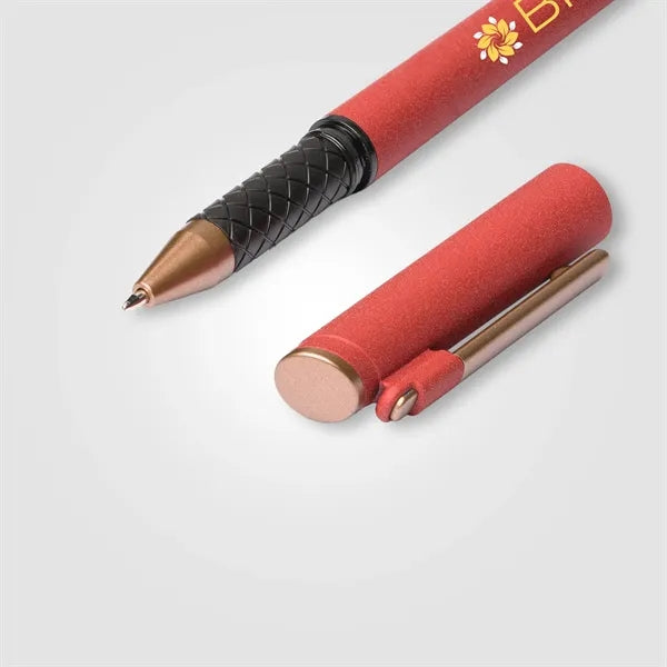 York Recycled Plastic Bronze Trim Stylus Gel Pen-ColorJet