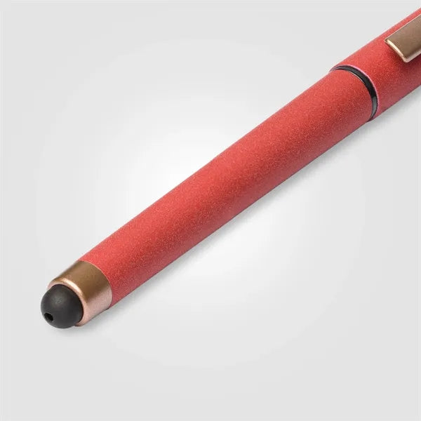 York Recycled Plastic Bronze Trim Stylus Gel Pen-ColorJet