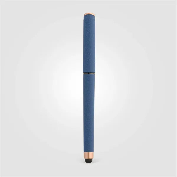 York Recycled Plastic Bronze Trim Stylus Gel Pen-ColorJet