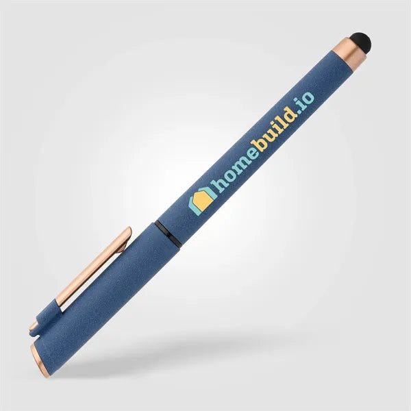 York Recycled Plastic Bronze Trim Stylus Gel Pen-ColorJet